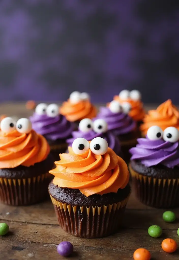 25 Birthday Cupcake Ideas That Steal the Show - 19. Halloween Cupcakes