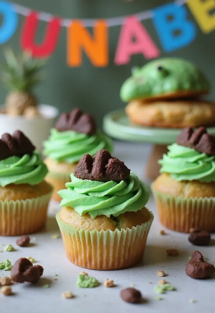 25 Birthday Cupcake Ideas That Steal the Show - 2. Dinosaur Egg Cupcakes