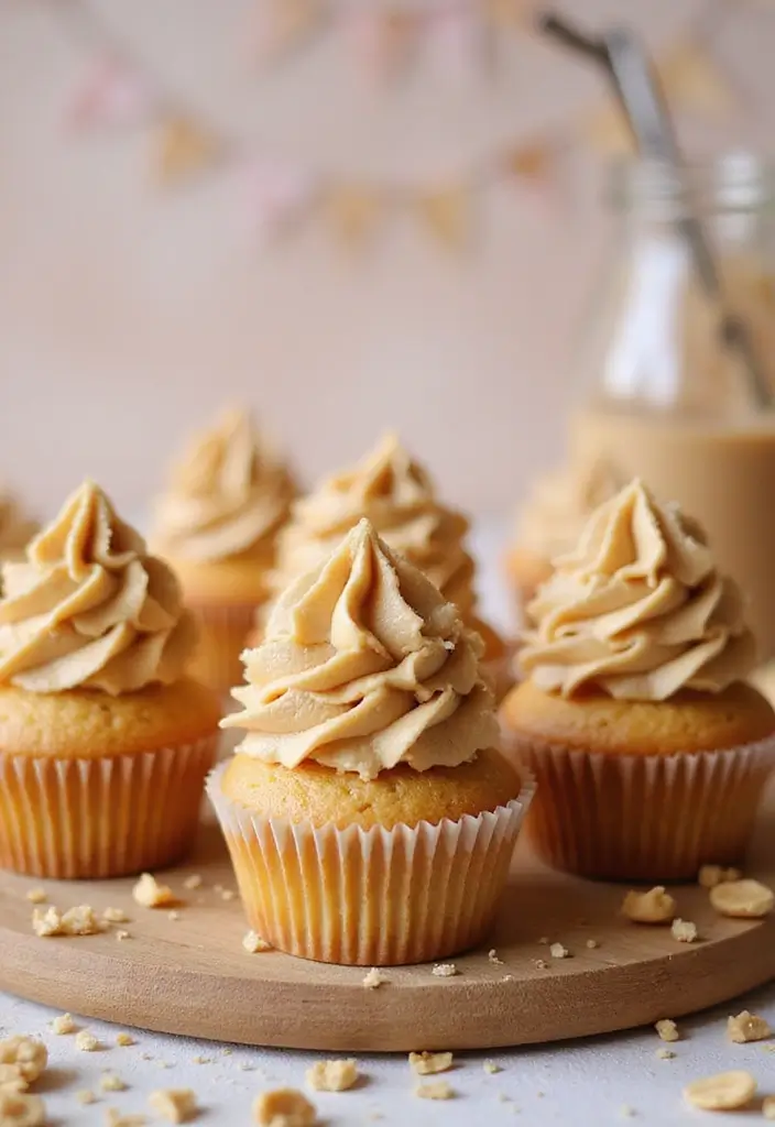 25 Birthday Cupcake Ideas That Steal the Show - 20. Peanut Butter Cupcakes