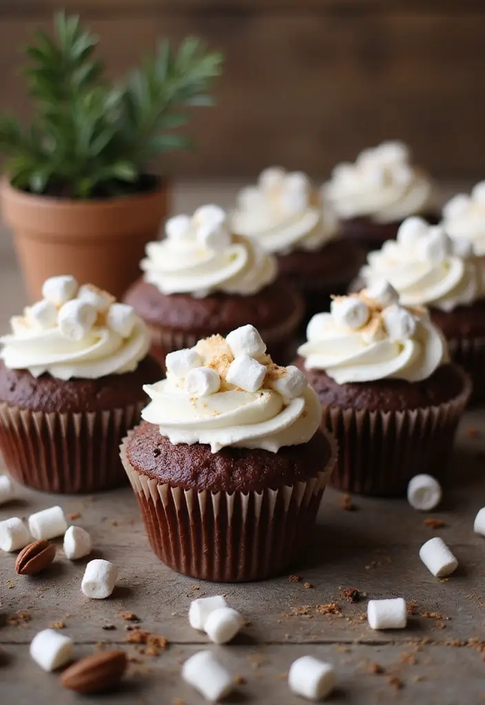 25 Birthday Cupcake Ideas That Steal the Show - 24. Hot Chocolate Cupcakes