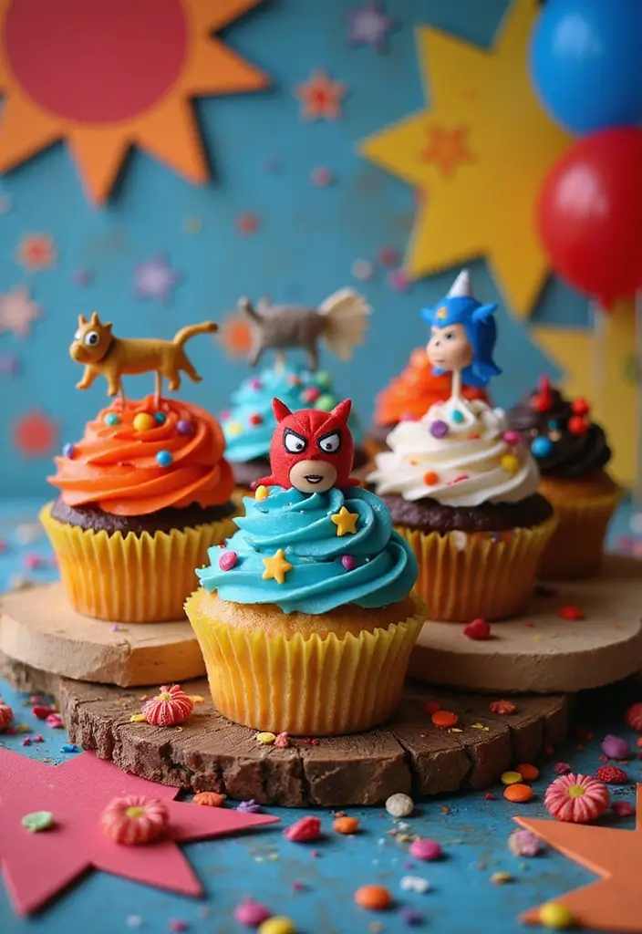 25 Birthday Cupcake Ideas That Steal the Show - 4. Superhero Cupcakes