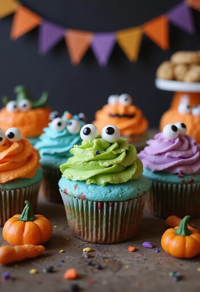 25 Birthday Cupcake Ideas That Steal the Show - 7. Monster Cupcakes
