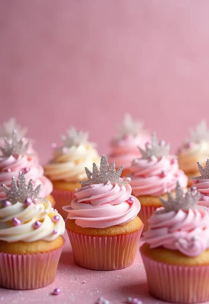 25 Birthday Cupcake Ideas That Steal the Show - 8. Princess Cupcakes
