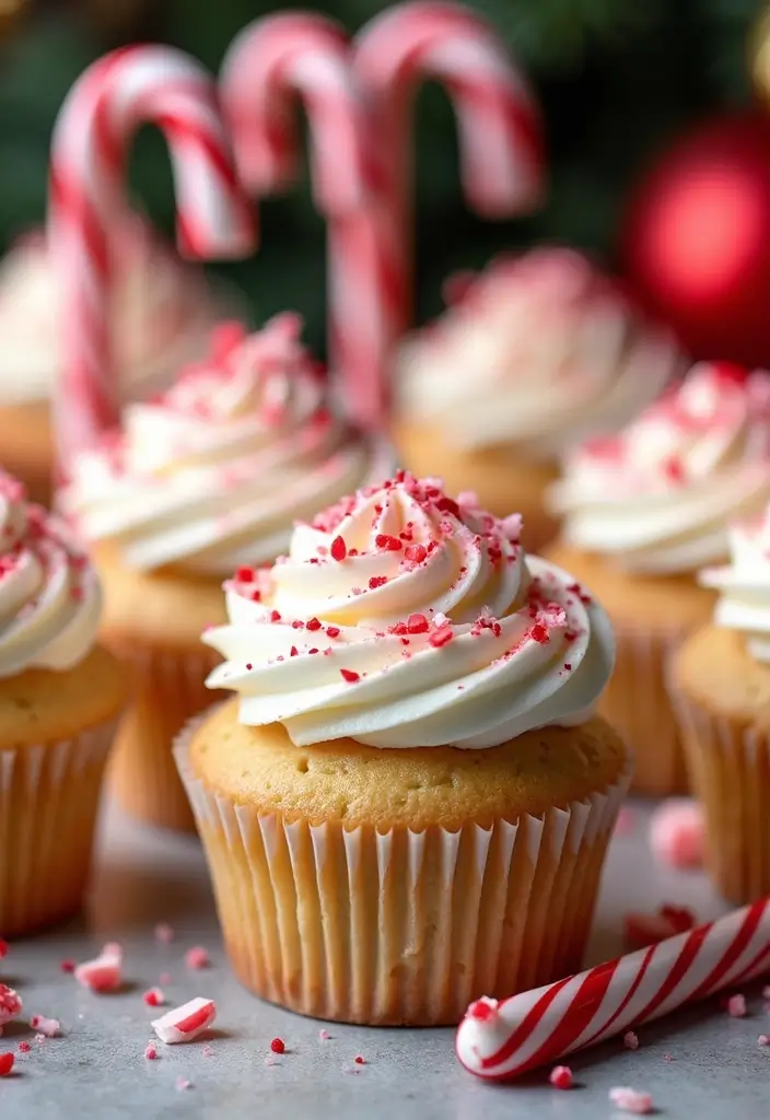 25 Christmas Cupcake Ideas That’ll Wow Your Holiday Guests - 11. Candy Cane Cupcakes