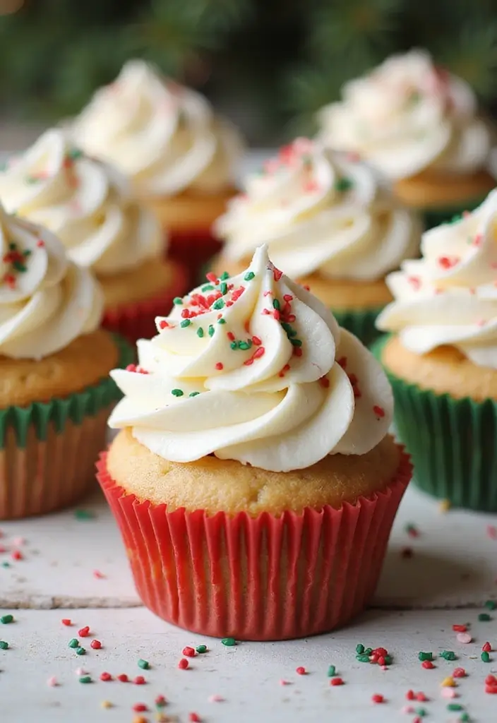 25 Christmas Cupcake Ideas That’ll Wow Your Holiday Guests - 13. Sugar Cookie Cupcakes