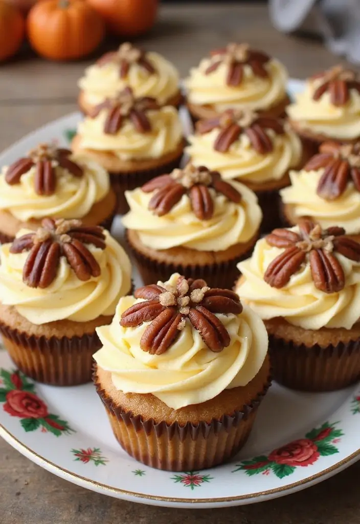 25 Christmas Cupcake Ideas That’ll Wow Your Holiday Guests - 14. Pecan Pie Cupcakes
