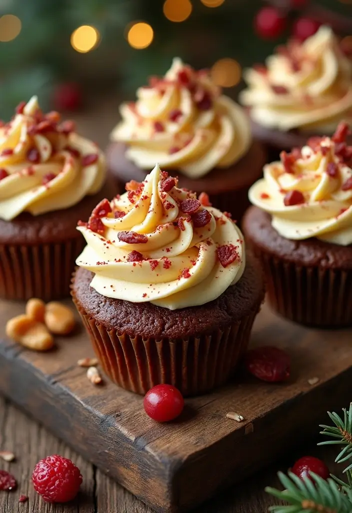 25 Christmas Cupcake Ideas That’ll Wow Your Holiday Guests - 16. Fruitcake Cupcakes