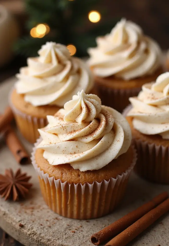 25 Christmas Cupcake Ideas That’ll Wow Your Holiday Guests - 19. Chai Latte Cupcakes