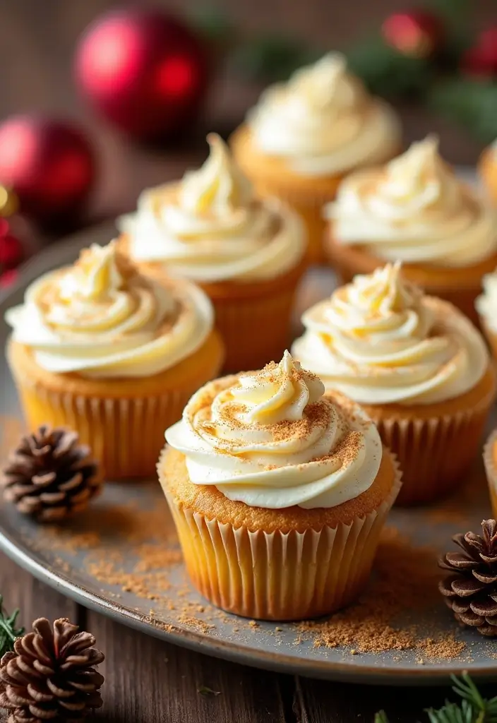 25 Christmas Cupcake Ideas That’ll Wow Your Holiday Guests - 2. Eggnog Cupcakes