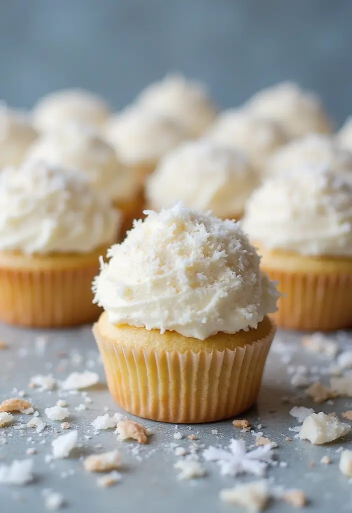 25 Christmas Cupcake Ideas That’ll Wow Your Holiday Guests - 20. Coconut Snowball Cupcakes