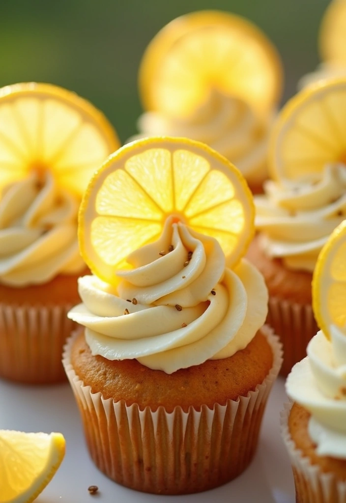 25 Christmas Cupcake Ideas That’ll Wow Your Holiday Guests - 22. Lemon Poppy Seed Cupcakes