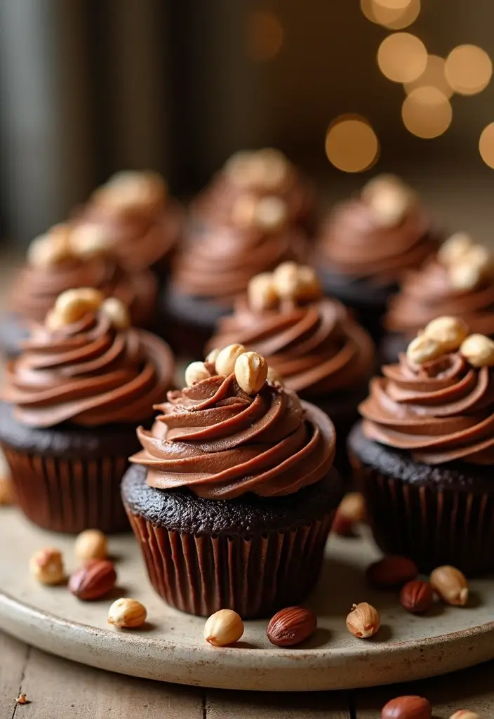 25 Christmas Cupcake Ideas That’ll Wow Your Holiday Guests - 23. Nutella Cupcakes