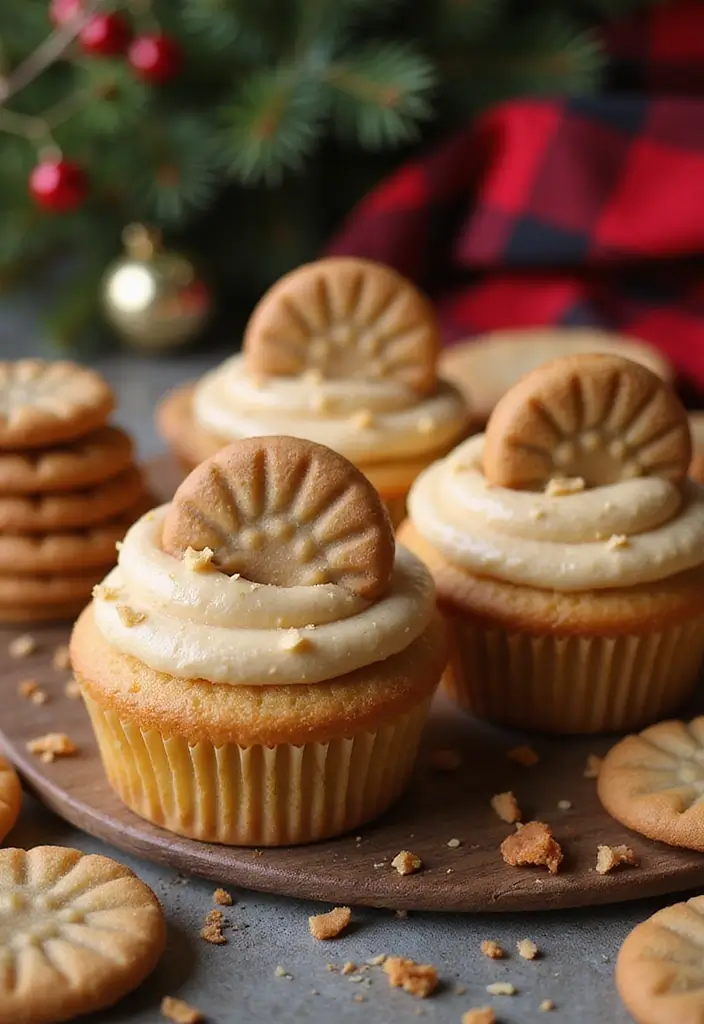 25 Creative Cupcake Cake Ideas That Make a Big Impression - 18. Holiday Cookie Cupcakes