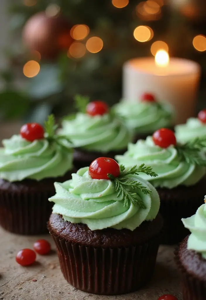 25 Creative Cupcake Cake Ideas That Make a Big Impression - 21. Mistletoe Cupcake Cake