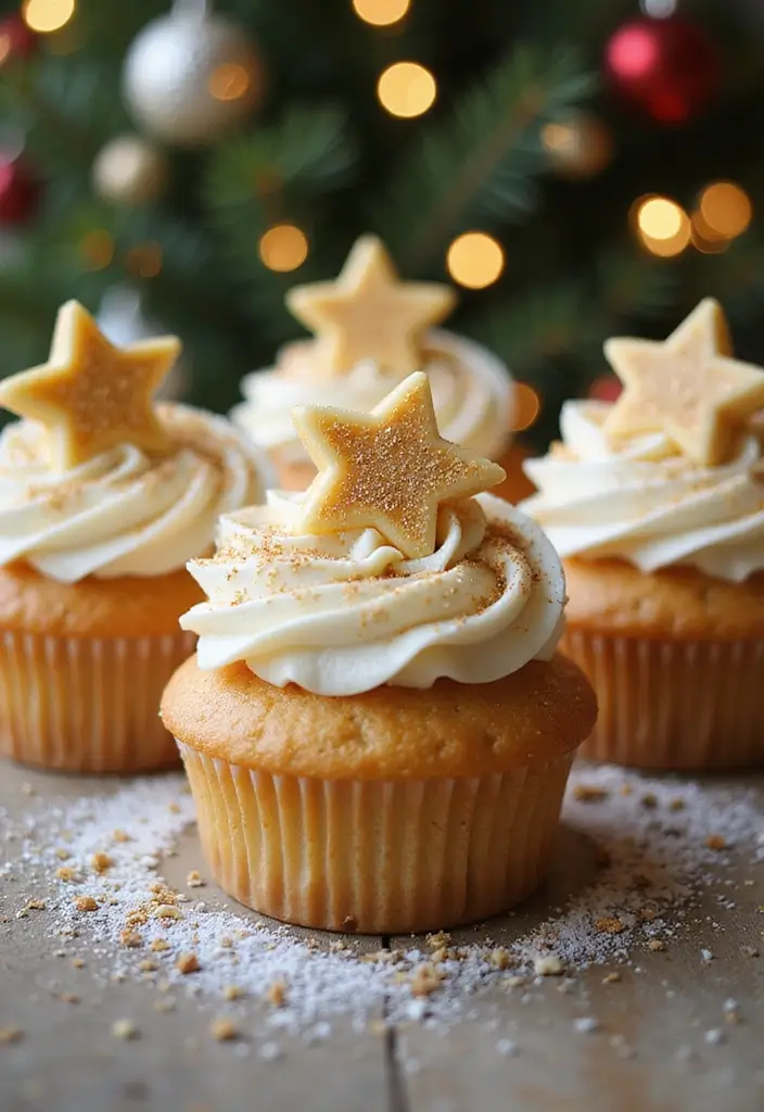 25 Creative Cupcake Cake Ideas That Make a Big Impression - 24. Sparkling Star Cupcake Cake