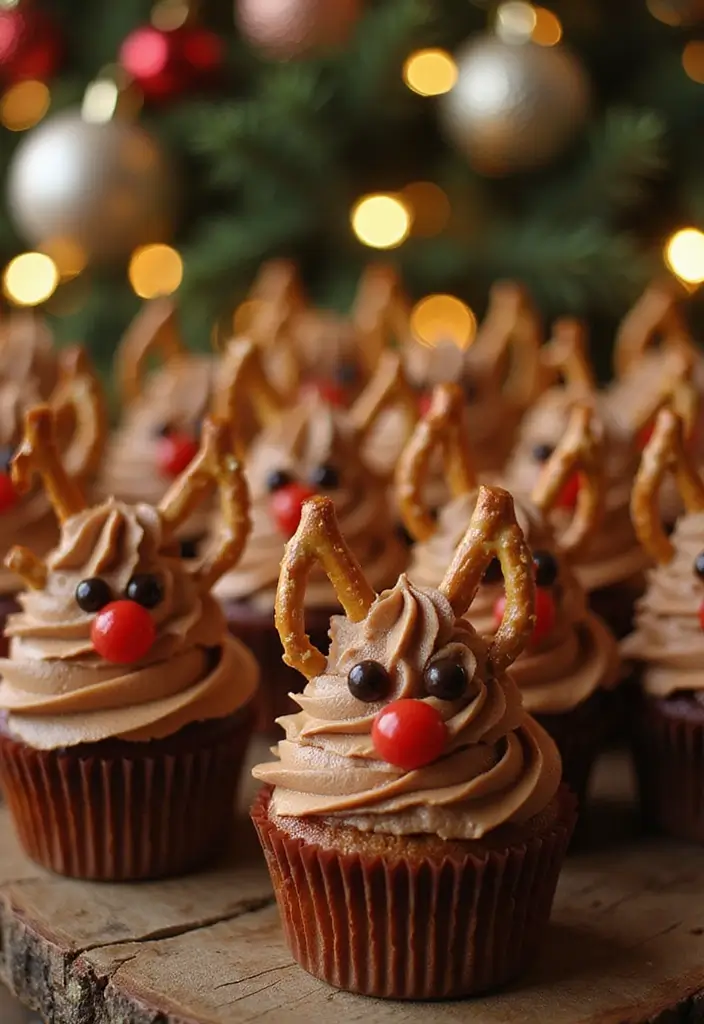 25 Creative Cupcake Cake Ideas That Make a Big Impression - 4. Reindeer Cupcake Cake