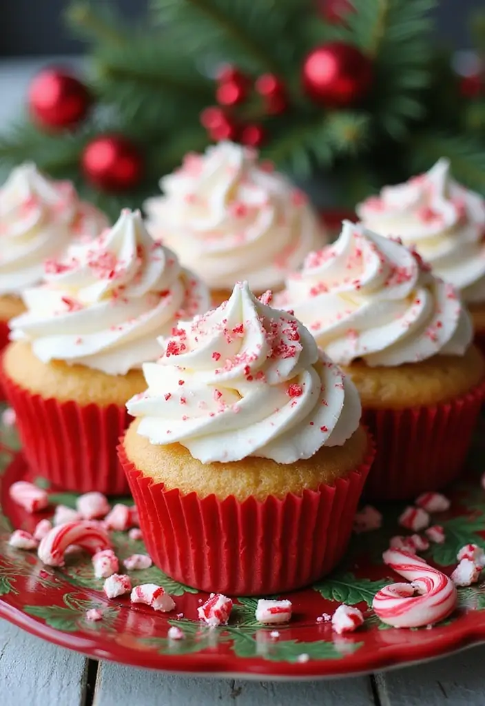 25 Creative Cupcake Cake Ideas That Make a Big Impression - 5. Candy Cane Cupcakes