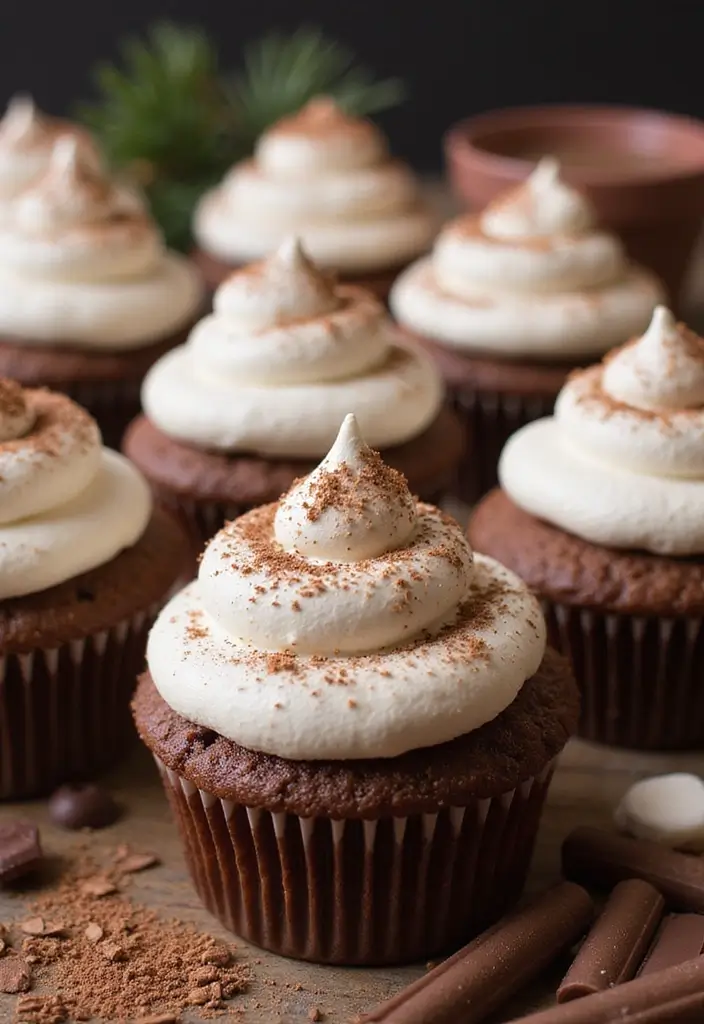 25 Creative Cupcake Cake Ideas That Make a Big Impression - 9. Hot Cocoa Cupcakes