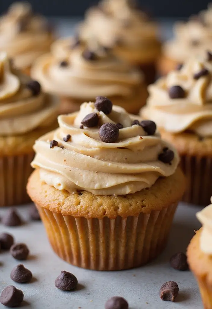 25 Cupcake Birthday Decorating Ideas That Wow Every Guest - 12. Cookie Dough Cupcakes