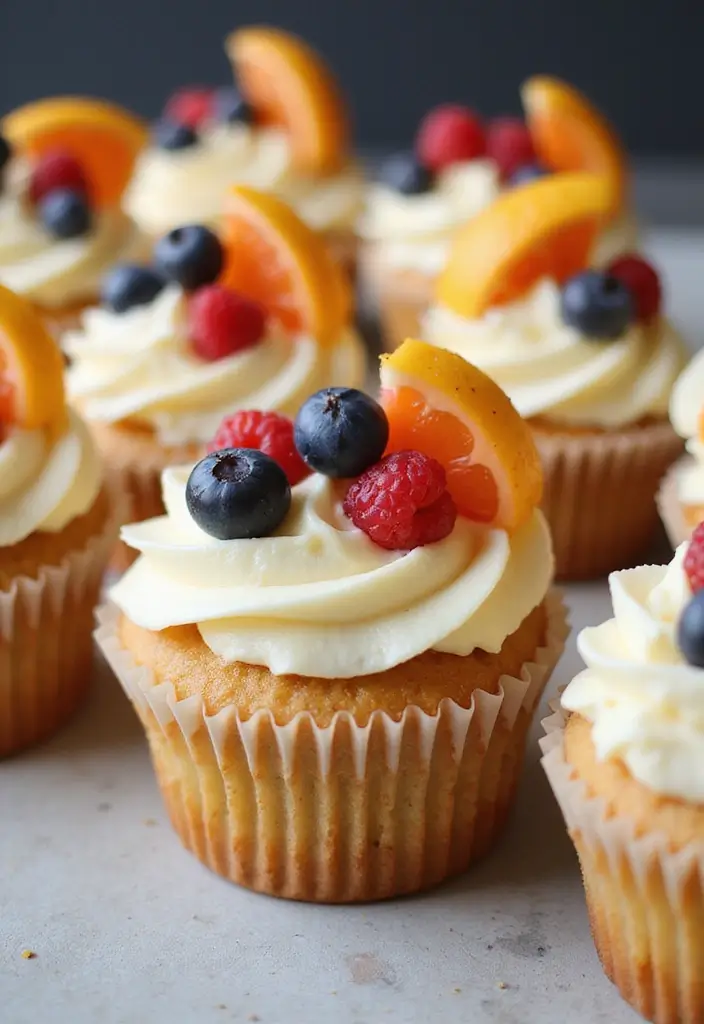 25 Cupcake Birthday Decorating Ideas That Wow Every Guest - 16. Fruit Tart Cupcakes