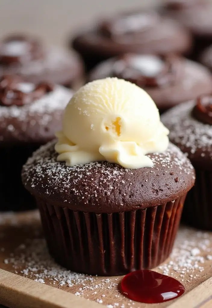 25 Cupcake Birthday Decorating Ideas That Wow Every Guest - 17. Chocolate Lava Cupcakes