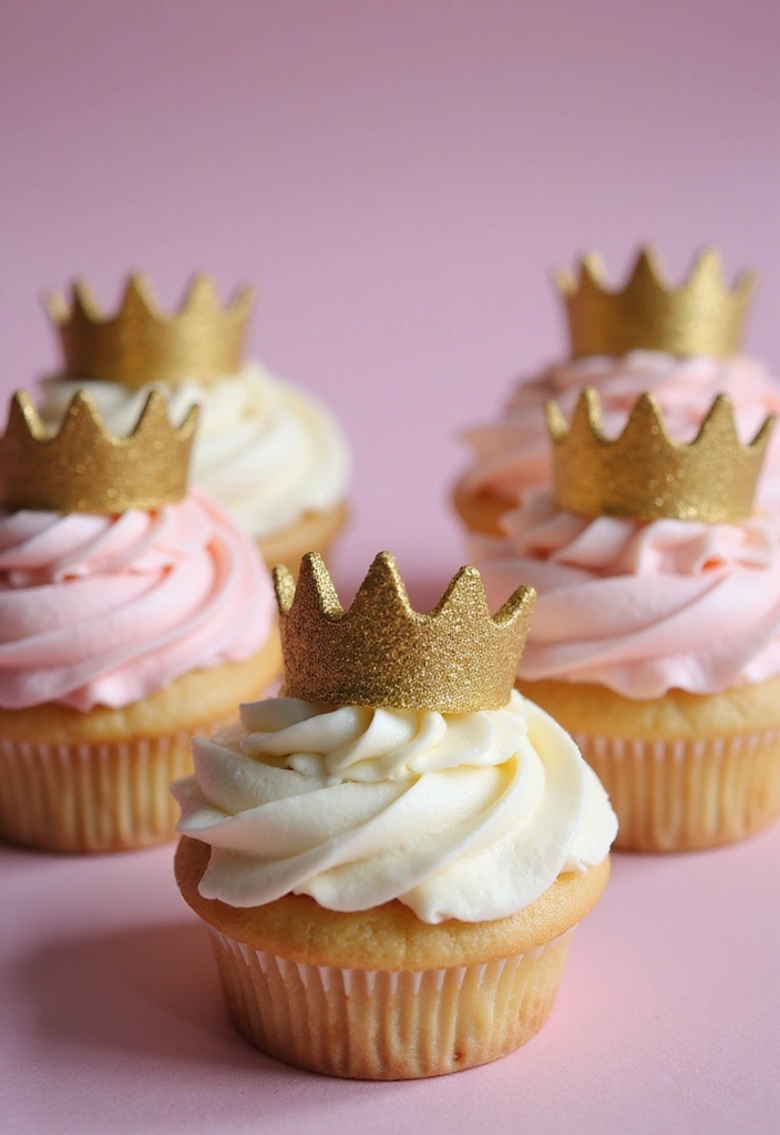 25 Cupcake Birthday Decorating Ideas That Wow Every Guest - 5. Princess Crown Cupcakes