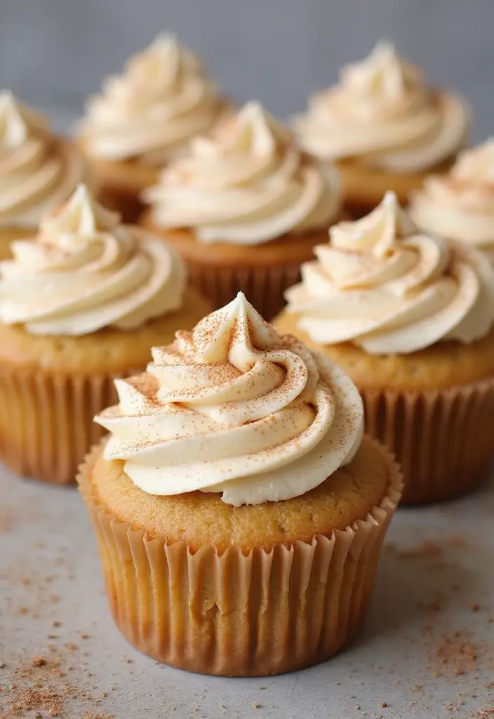 25 Cupcake Bouquet Ideas That Look Like Real Flowers - 12. Chai Spice Cupcakes with Cinnamon Buttercream