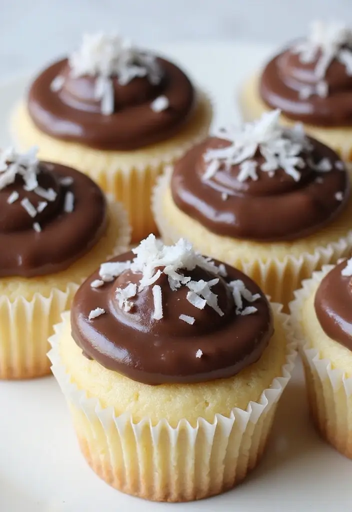 25 Cupcake Bouquet Ideas That Look Like Real Flowers - 17. Coconut Macaroon Cupcakes