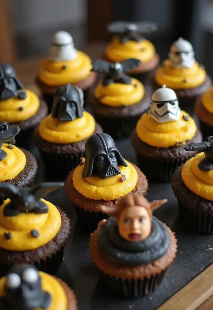 25 Cupcake Decorating Ideas to Try with Kids This Weekend - 14. Star Wars Cupcakes