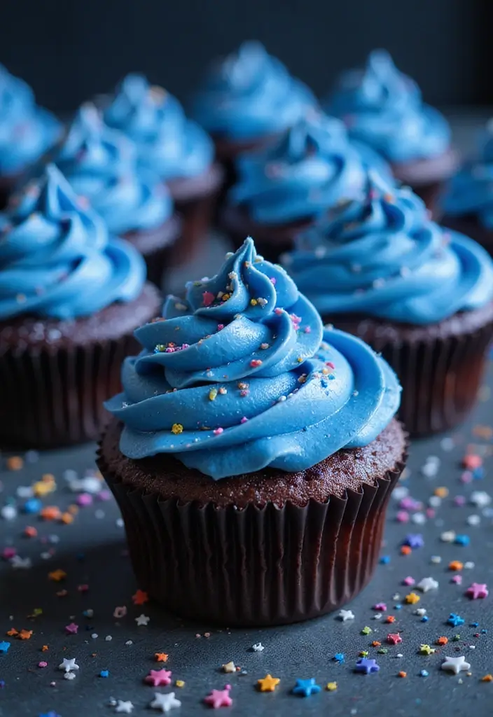 25 Cupcake Decorating Ideas to Try with Kids This Weekend - 15. Galaxy Cupcakes