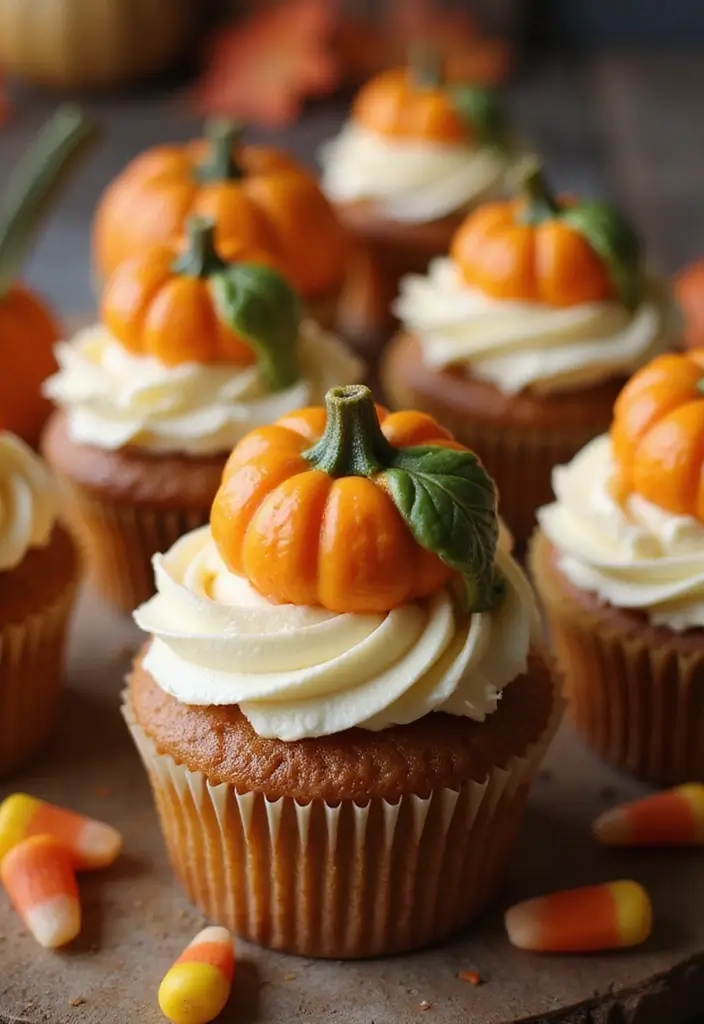25 Cupcake Decorating Ideas to Try with Kids This Weekend - 17. Fall Harvest Cupcakes