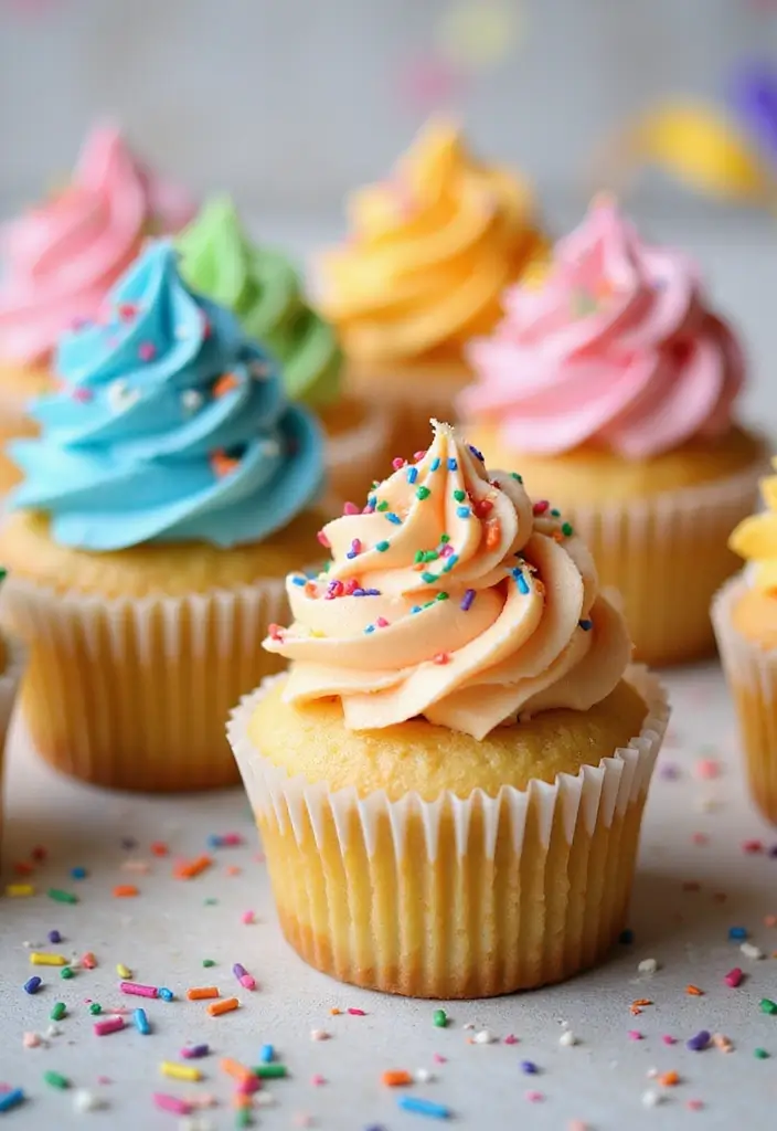 25 Cupcake Decorating Ideas to Try with Kids This Weekend - 19. Birthday Cake Cupcakes
