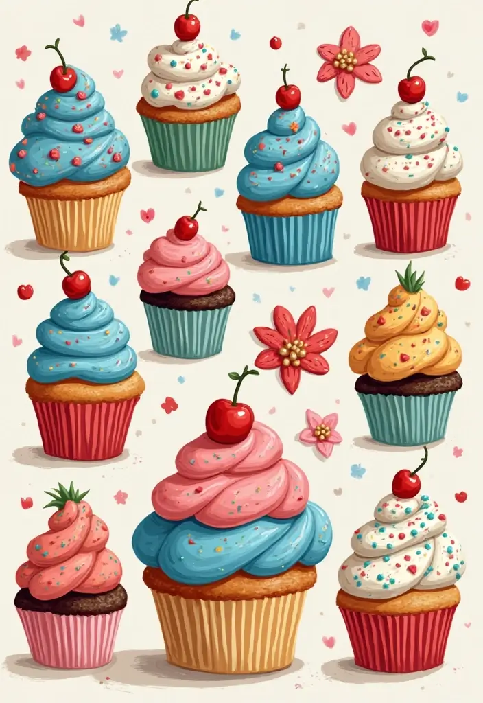 25 Cupcake Decorating Ideas to Try with Kids This Weekend - 20. Doodle Cupcakes