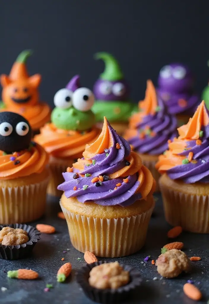 25 Cupcake Decorating Ideas to Try with Kids This Weekend - 22. Halloween Cupcakes