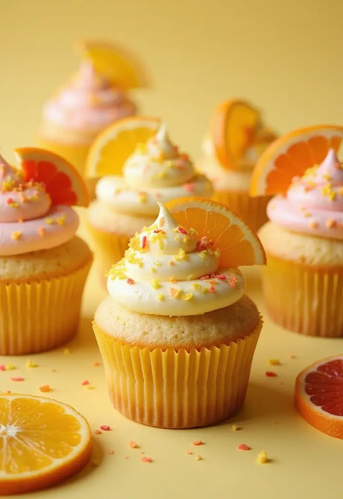 25 Cupcake Decorating Ideas to Try with Kids This Weekend - 25. Citrus Cupcakes