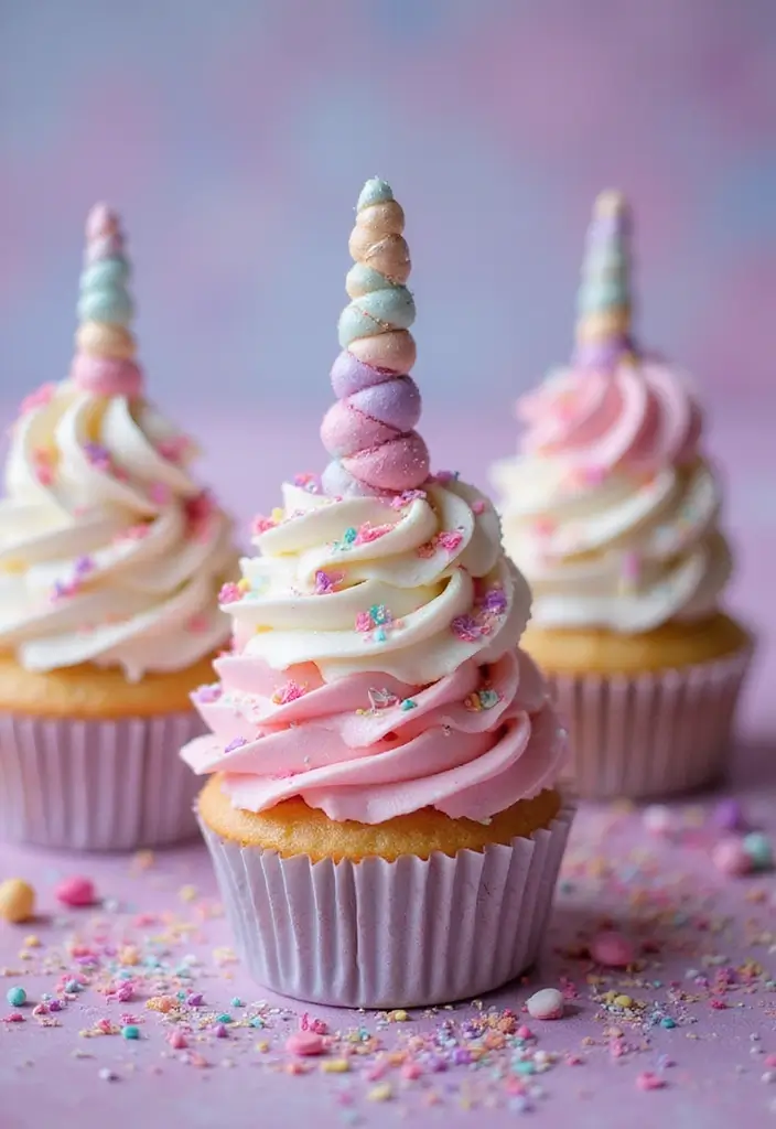 25 Cupcake Decorating Ideas to Try with Kids This Weekend - 3. Unicorn Cupcakes