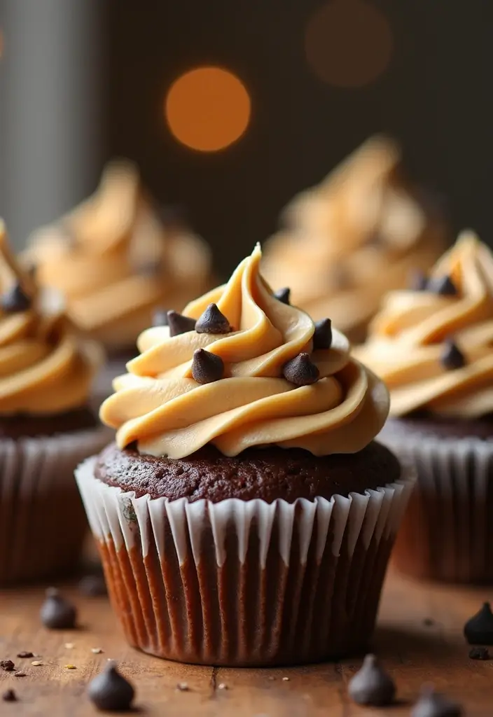 25 Cupcake Decorating Ideas to Try with Kids This Weekend - 4. Chocolate Chip Cookie Dough Cupcakes