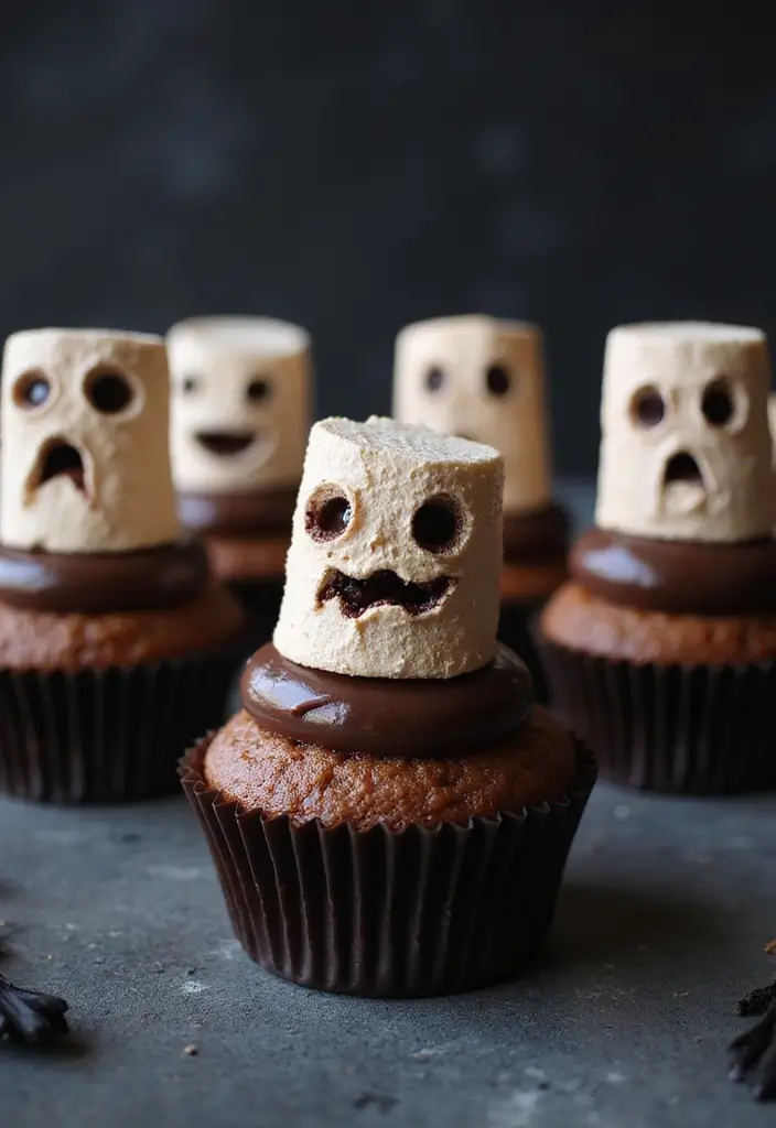25 Cupcake Decoration Ideas You’ll Want to Try This Weekend - 15. Shrunken Head Cupcakes