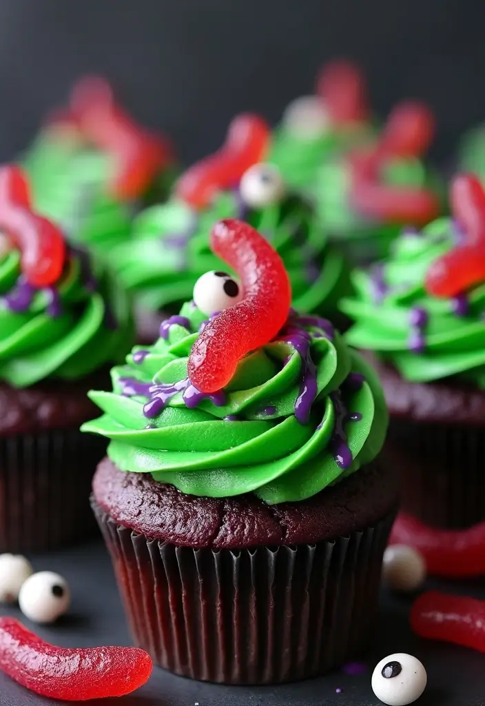25 Cupcake Decoration Ideas You’ll Want to Try This Weekend - 21. Witches' Brew Cupcakes