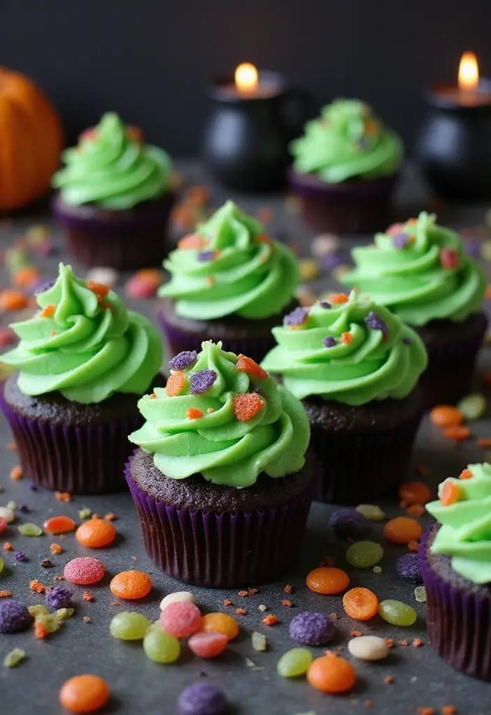 25 Cupcake Decoration Ideas You’ll Want to Try This Weekend - 25. Cauldron Potion Cupcakes