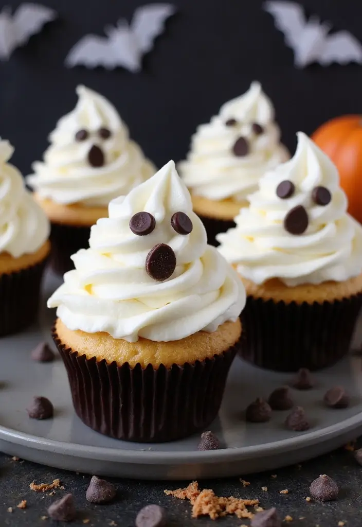 25 Cupcake Decoration Ideas You’ll Want to Try This Weekend - 3. Ghostly Cupcakes