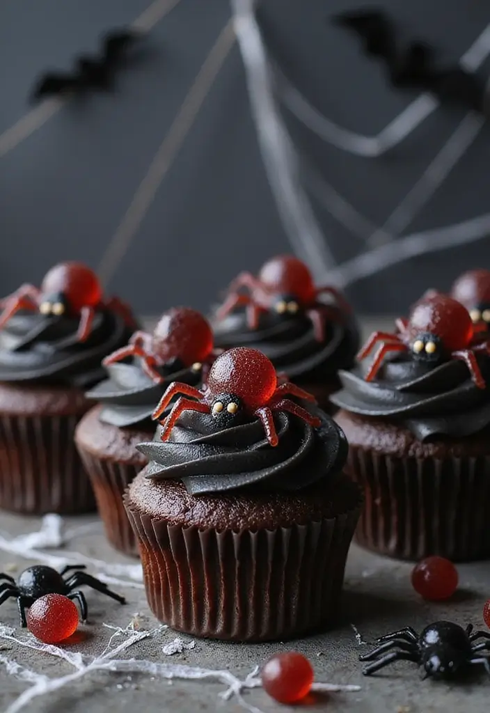 25 Cupcake Decoration Ideas You’ll Want to Try This Weekend - 4. Spider Web Cupcakes