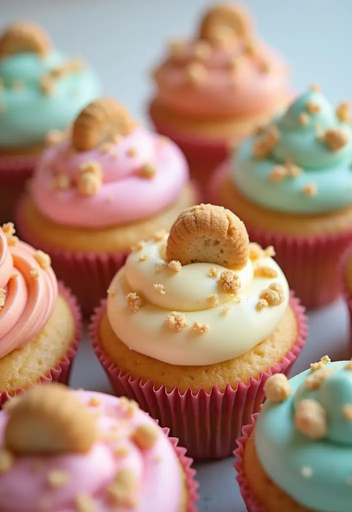 25 Cupcake Icing Ideas That Make Every Bite Picture-Perfect - 14. Sugar Cookie Crumbles