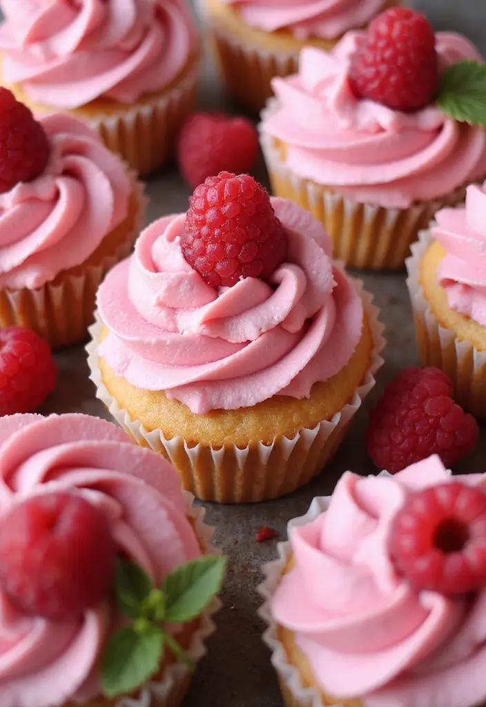 25 Cupcake Icing Ideas That Make Every Bite Picture-Perfect - 21. Raspberry Buttercream Icing