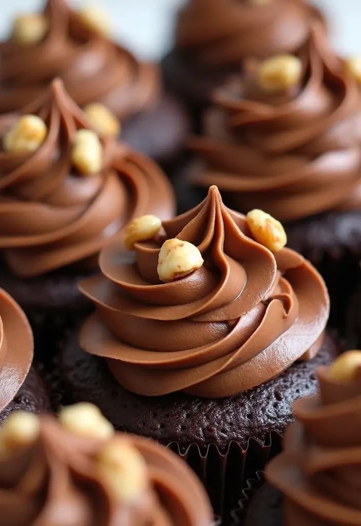25 Cupcake Icing Ideas That Make Every Bite Picture-Perfect - 22. Nutella Frosting Delight