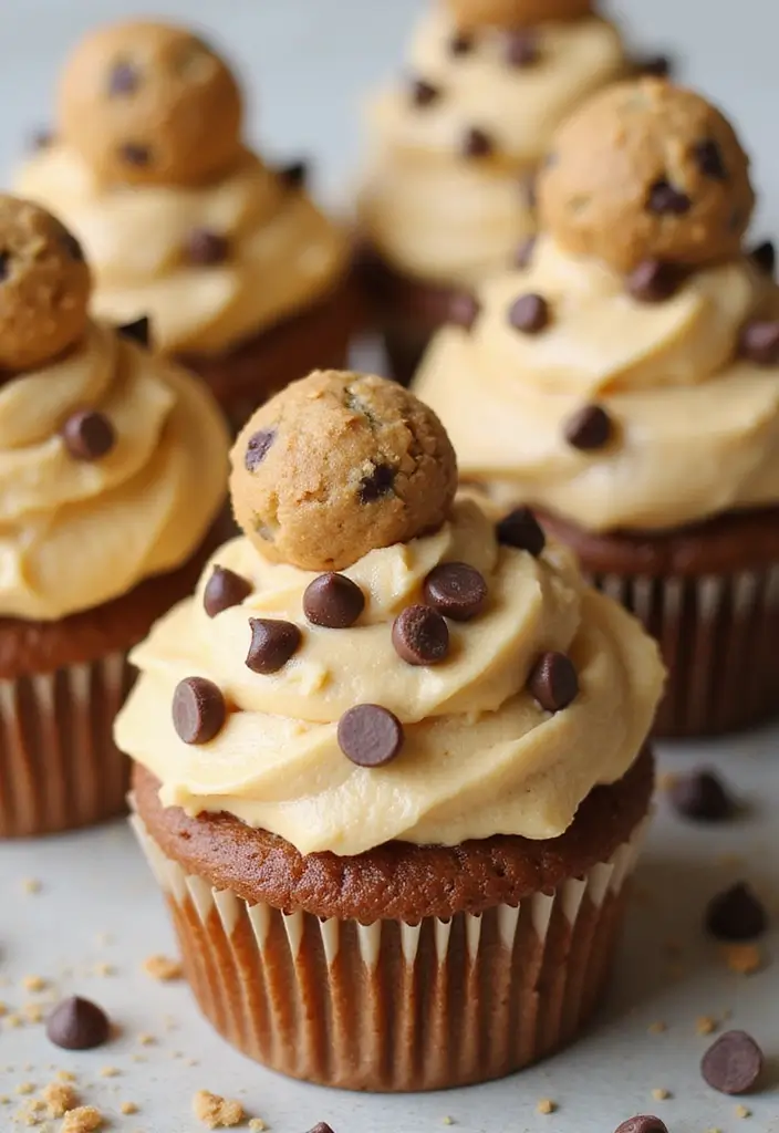 25 Cupcake Icing Ideas That Make Every Bite Picture-Perfect - 24. Cookie Dough Icing