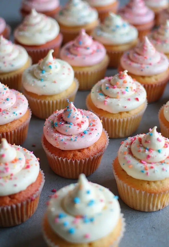 25 Cupcake Icing Ideas That Make Every Bite Picture-Perfect - 4. Edible Glitter and Sprinkles