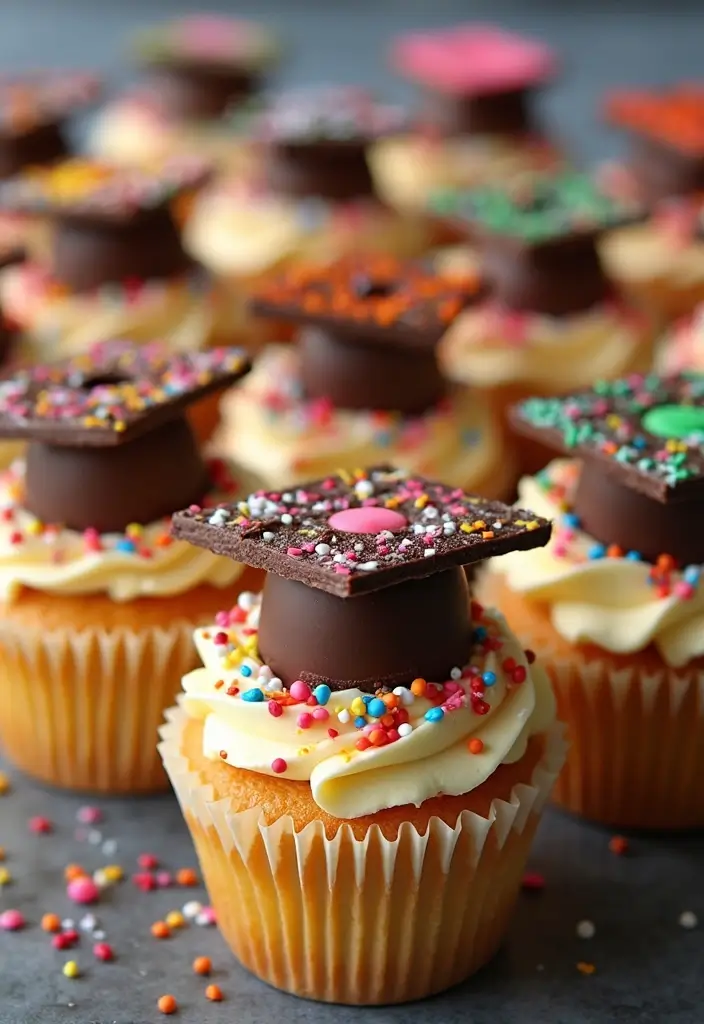 25 Cupcake Icing Ideas That Make Every Bite Picture-Perfect - 8. Fun Chocolate Bark Decorations