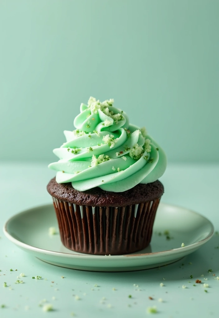 25 Cupcake Ideas for Kids’ Parties That Are Fun and Mess-Free - 22. Chocolate Mint Cupcake