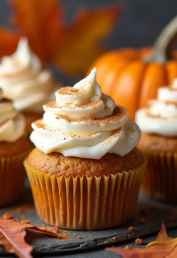 25 Cupcake Ideas for Thanksgiving That Guests Will Gobble Up - 1. Pumpkin Spice Delight